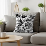 Vintage Halloween Woven Blanket, Dark Gothic Throw Pillow, Spooky Raven Jack O Lantern Toile Blanket, Victorian Dark Academia Home Decor thumbnail 19