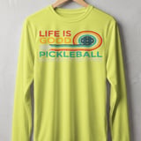 Pickleball Sport-Tek Long Sleeve Tee, Life Is Good Pickleball Makes It Better Graphic, Sun Shield Shirt thumbnail 9