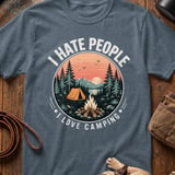 Hate People Love Camping T-Shirt thumbnail 3