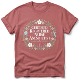Floral Nurse Anesthetist Tee thumbnail 1