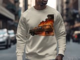 Grand Wagoneer T Shirt, Skeleton Driver, Car On Fire Tee, Automotive Enthusiast Gift, Hot Rod Tee Shirt, Car Lover Apparel, Burning Car thumbnail 2