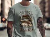 Teaching Is Hard Teacher T-Shirt, Dark Academia Educator Gift, Vintage Book Lover Shirt, Professor Called to Teach Literary Tee thumbnail 12
