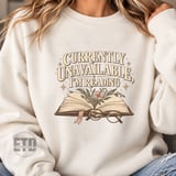 Currently Unavailable I'm Reading PNG, Vintage Bookish Sublimation Design, Floral Book Lover Shirt Graphic, Cozy Reader Clipart Download thumbnail 19