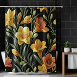 Yellow Orange Flowers Tumbler Digital Paper, Watercolor Floral Backgrounds, Junk Journal Pages, Printable PNG, Scrapbooking Paper thumbnail 10