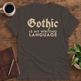 Gothic Is My Writing Language Softstyle Tee thumbnail 2