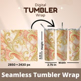 Gold Floral Tumbler Design, Marble Digital Paper, Flower Junk Journal, Printable Tumbler PNG, Scrapbooking Paper thumbnail 7