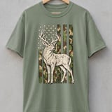 Camo Flag Deer Hunter Tee thumbnail 3