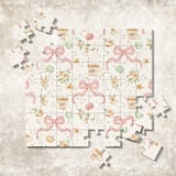 Digital Floral Pattern, Seamless Watercolor Teacup and Macarons, Pink Bows, Flower Illustration, Digital Bundle Pattern for Commercial Use thumbnail 7