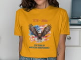 250 Years American Independence T-Shirt, 1776-2026 Commemorative Eagle Flag Shirt, Patriotic July 4th USA Tee thumbnail 7