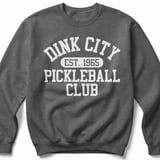 Pickleball Gildan Crewneck Sweatshirt, Dink City Est. 1965 Pickleball Club, Court Warm Up Fleece thumbnail 4