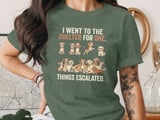 Dog Shelter Adoption T-Shirt, Funny Dog Lover Gift Tee, Things Escalated Rescue Dog Mom Shirt, Animal Lover Top thumbnail 5