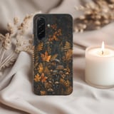 Moody Forest Mushroom Tough Phone Case, Dark Cottagecore Autumn Leaves Phone Cover, Goblincore Witchy Fall Botanical Case Gift for Nature thumbnail 3