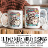 Tiny Sips Big Determination Mug Wrap thumbnail 1