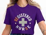 Retro Registered Nurse T-Shirt: Vintage Medical Cross, RN Staff Tee thumbnail 9