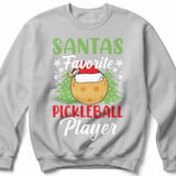 Pickleball Gildan Crewneck Sweatshirt, Santas Favorite Pickleball Player, Court Warm Up thumbnail 7