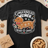 Gingerbread Weiner Merry & Short Tee thumbnail 1
