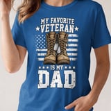 My Favorite Veteran Is My Dad T-Shirt thumbnail 2