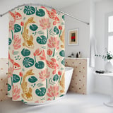 Artisanal Koi & Lotus Shower Curtain thumbnail 2
