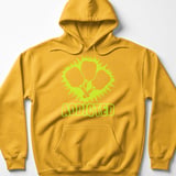 Pickleball Gildan Fleece Hoodie, ADDICTED, Court Pullover Graphic Sweatshirt for Cold Weather Spectating thumbnail 10