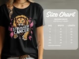 Cancer fighting t-shirt, Lion Stronger Than Cancer, Pink Ribbon Shirt, Motivational Shirt, Cancer Awareness Tee, Support TShirt, Gift thumbnail 7