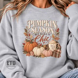 Pumpkin Season But Make It Chic PNG, Cozy Fall Sublimation Design, Autumn Coffee Graphic, Boho Neutral Pumpkin Clipart DTG Shirt File thumbnail 20