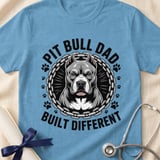 Pit Bull Dad Built Different Tee | Pit Bull Dad Shirt | Pittie Dad Gift | Dog Dad Apparel thumbnail 8