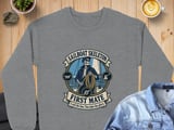 Sailboat Skeleton First Mate Sailing Crewneck Sweatshirts Nautical Sailor Boat Deck Rope Graphic thumbnail 10