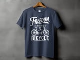 Freedom Is Riding a Bicycle | Tandem Bike T-Shirt thumbnail 4