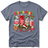 Silent Night Nurse Christmas Tee thumbnail 4