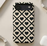 Black Heart Lattice MagSafe® Phone Case thumbnail 4