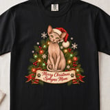 Merry Christmas Sphynx Mom Tee thumbnail 4