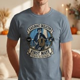 Sailboat Skeleton First Mate Sailing Crewneck Sweatshirts Nautical Sailor Boat Deck Rope Graphic thumbnail 14