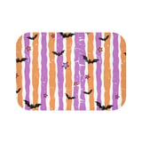 Halloween Shower Curtain and Bath Mat, Spooky Bats and Stripes Bathroom Decor, Cute Pastel Goth Bathroom Set, Retro Whimsigoth Housewarming thumbnail 15