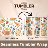 Digital Pattern, Breakfast Food Art, Digital Bundle, Pancakes, Toast, Fruits, Seamless Repeat Pattern, Food Illustration, Cute Food Design thumbnail 9