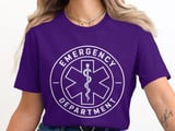 Emergency Department Logo T-Shirt: Star of Life, Medical EMT, RN Healthcare thumbnail 2