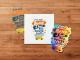 Funny Bus Driver Digital Art, School Bus Print, Not Bossy Design, Bus Driver Skills PNG Download, Colorful Art, Gift Idea, Home Decor Print thumbnail 4