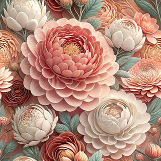 3D Blush Pink Peonies Artwork