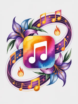 Watercolor Music App Clipart