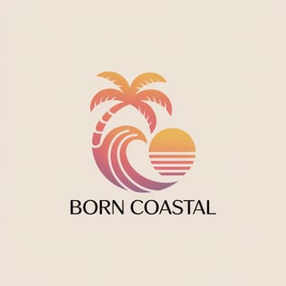 Born Coastal Surf Logo Design