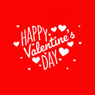 Heart-Shaped Valentine's Day Text Design