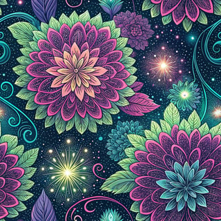 Floral Supernova Burst Pattern