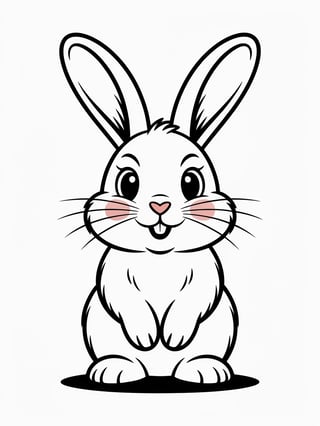 Cute Californian Rabbit Vector Art
