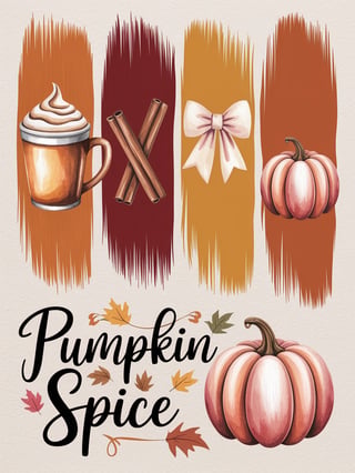 Trendy Autumn Watercolor Collage