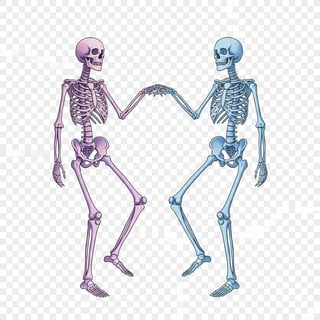 Bisexual Pride Skeletons PNG