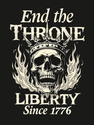 Rebellious Skull T-Shirt Design