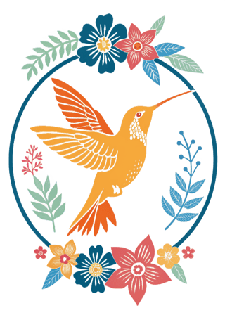 Stylized Hummingbird Illustration