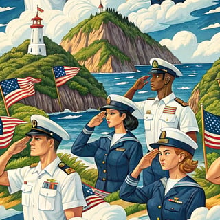 U.S. Coast Guard Team Illustration