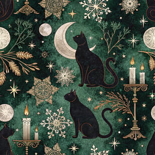 Emerald Gothmas Gothic Winter Pattern