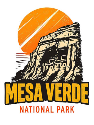 Vintage Mesa Verde National Park Emblem