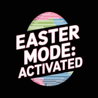 Retro 80s Easter Egg Design